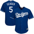 majestic Seager #5 Dodgers Blue Jersey