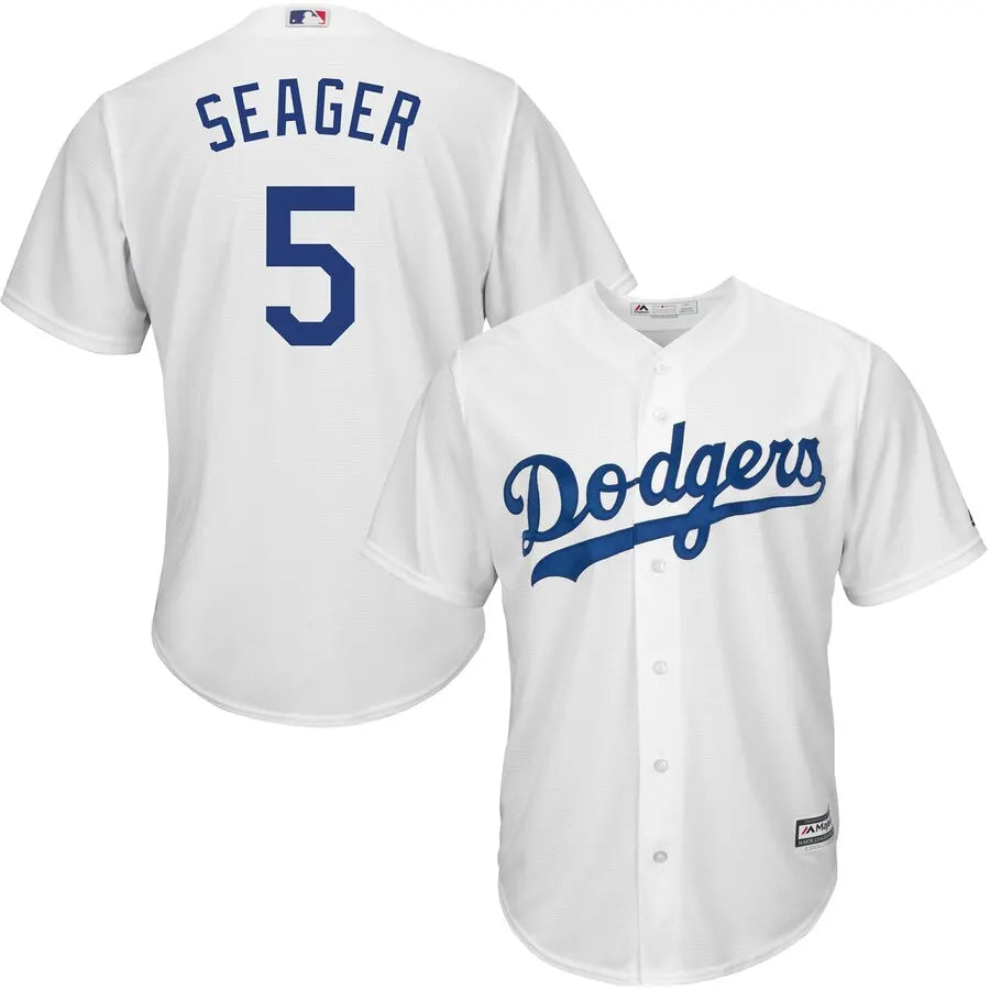 majestic Seager Dodgers White Jersey