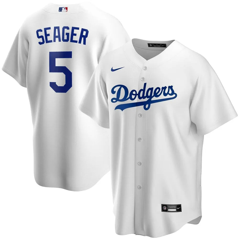 Seager #5 Dodgers White Jersey