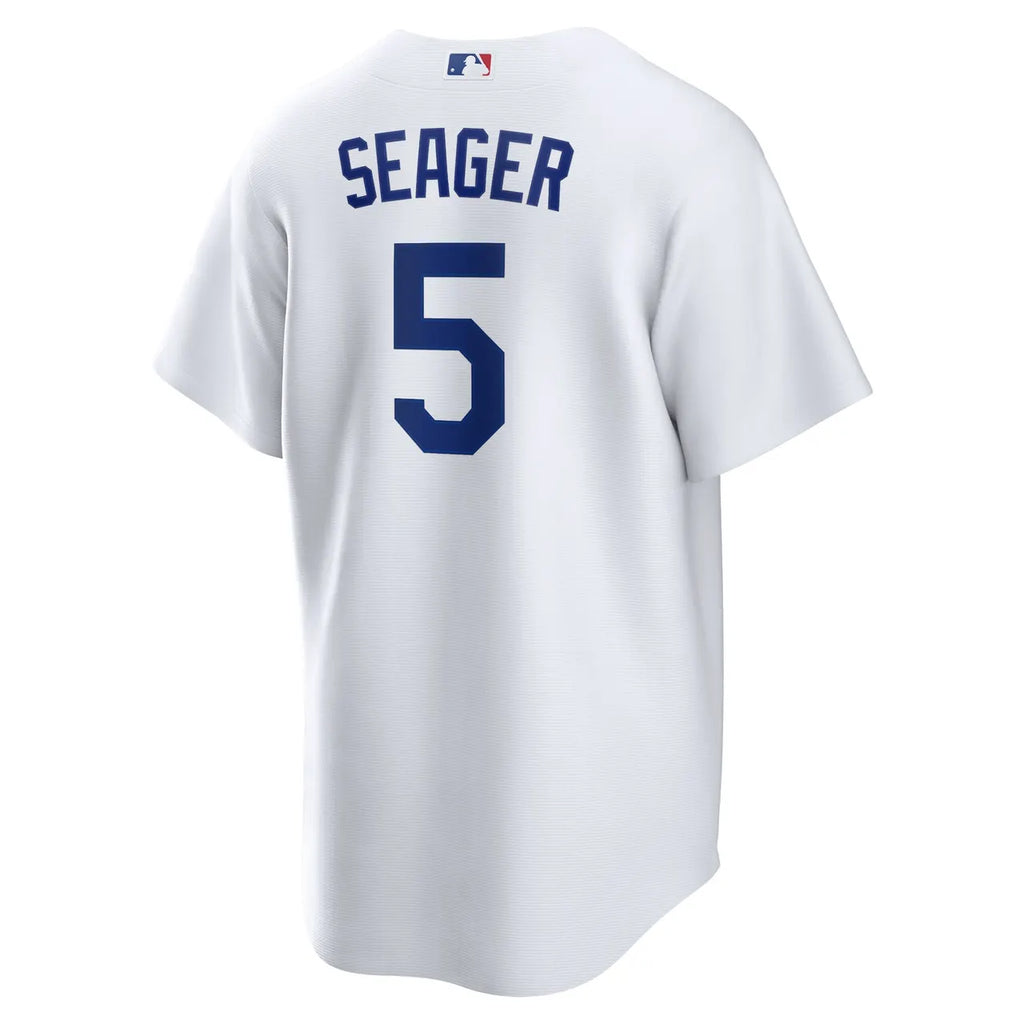 home Nike Seager Dodgers White Jersey - Hình 4