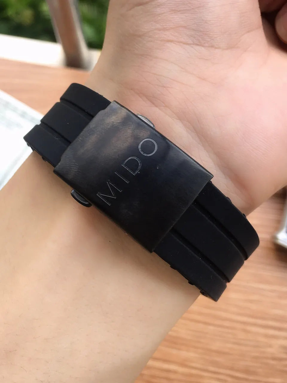 Mido Black Rubber Watch - Hình 7