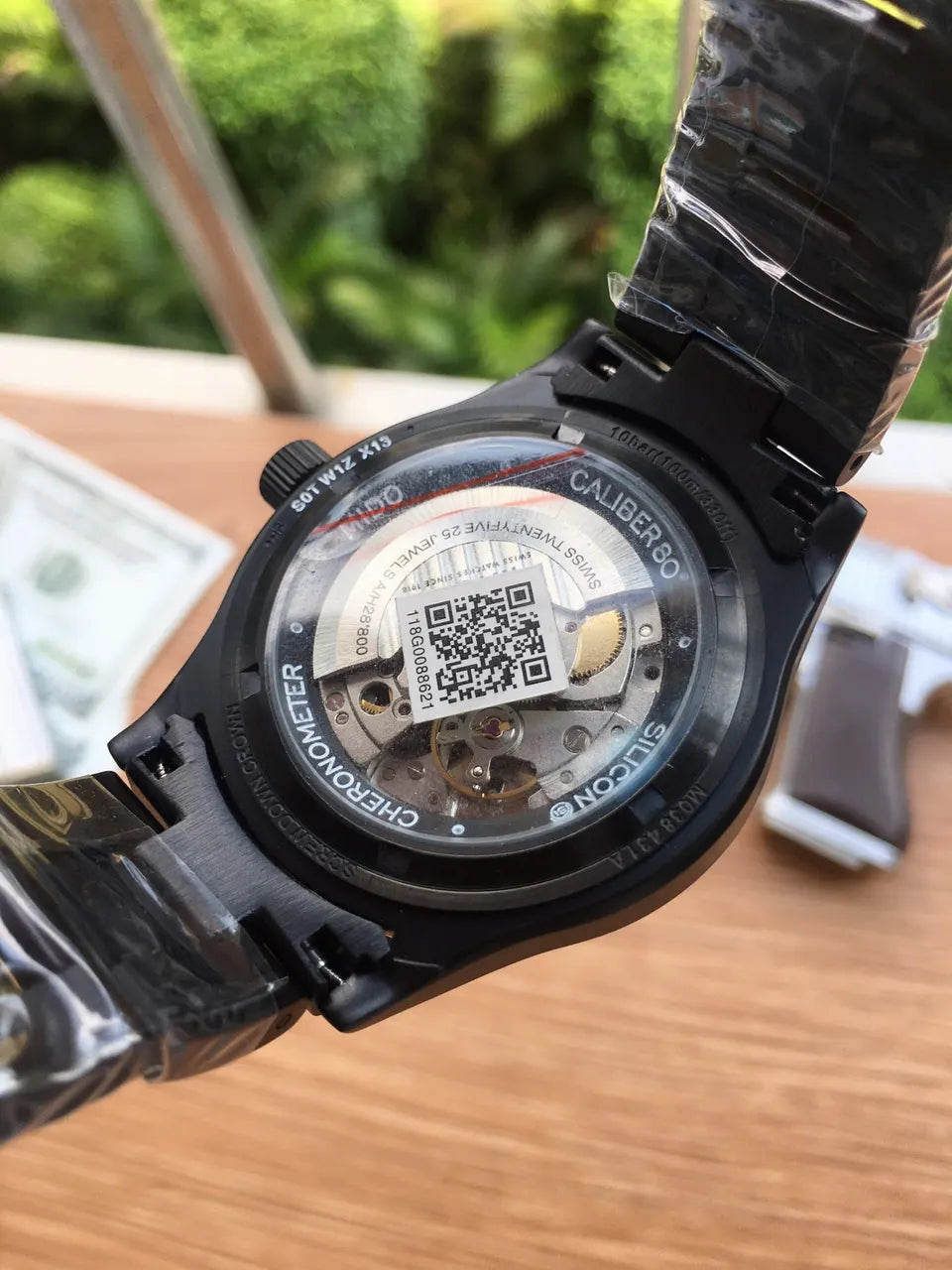 Mido Black Rubber Watch - Hình 6