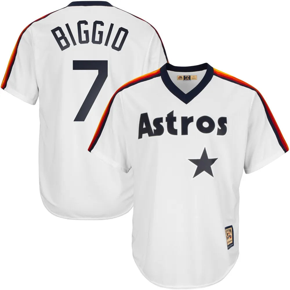 Biggio Astros Majestic White Jersey