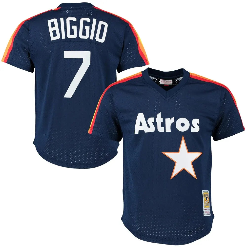 Biggio Astros Navy Throwback Jersey