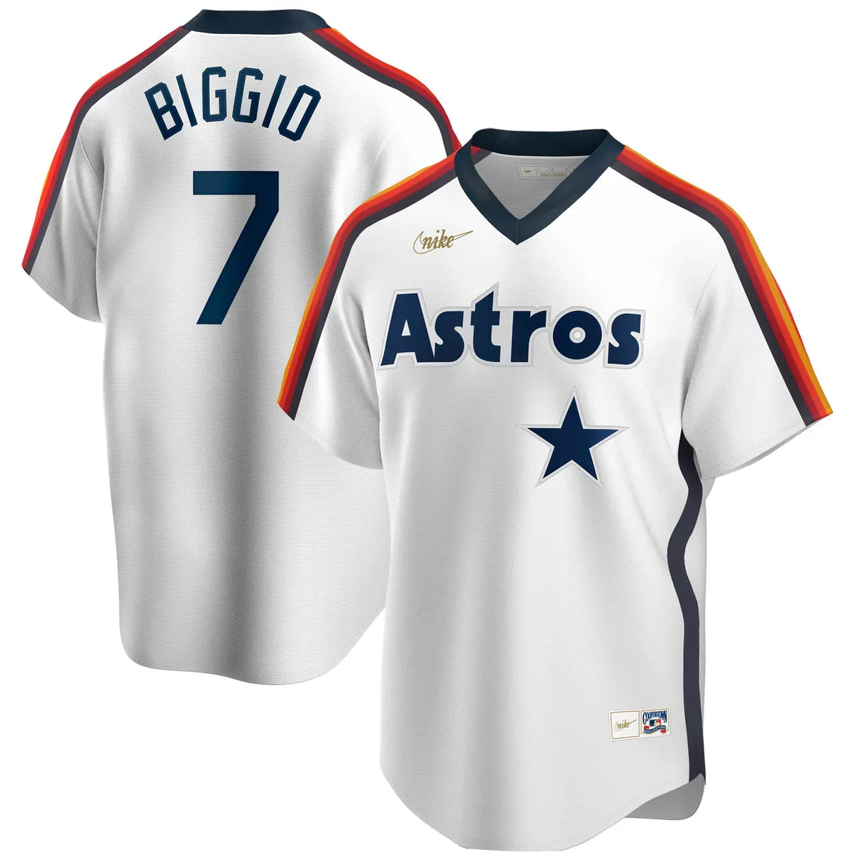 white Biggio Astros Throwback Jersey