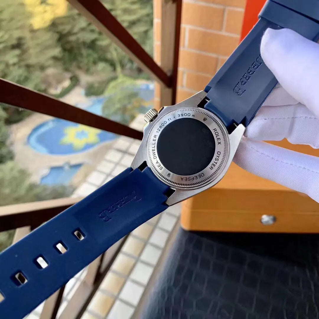 Rolex Blue Rubber Strap - Hình 2