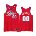 Pistons Red Custom Jersey