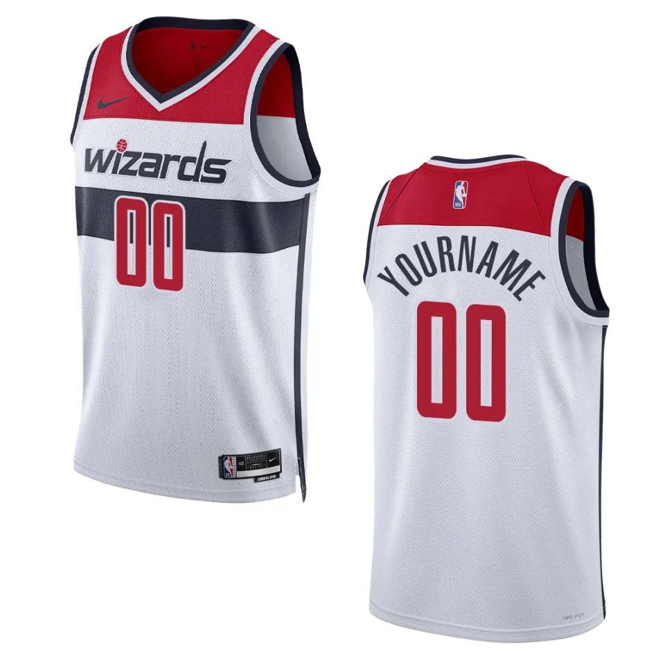 Wizards White Custom Jersey nike association
