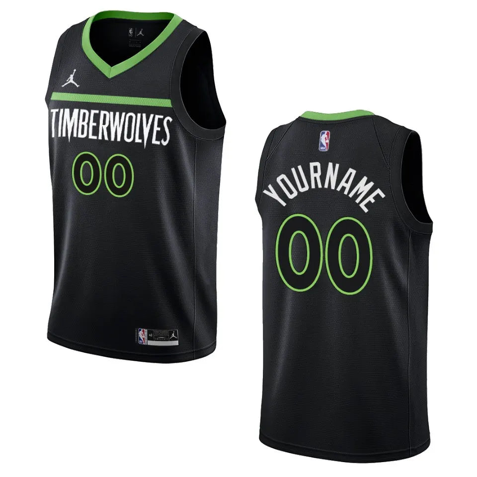 Jordan Timberwolves Black Jersey