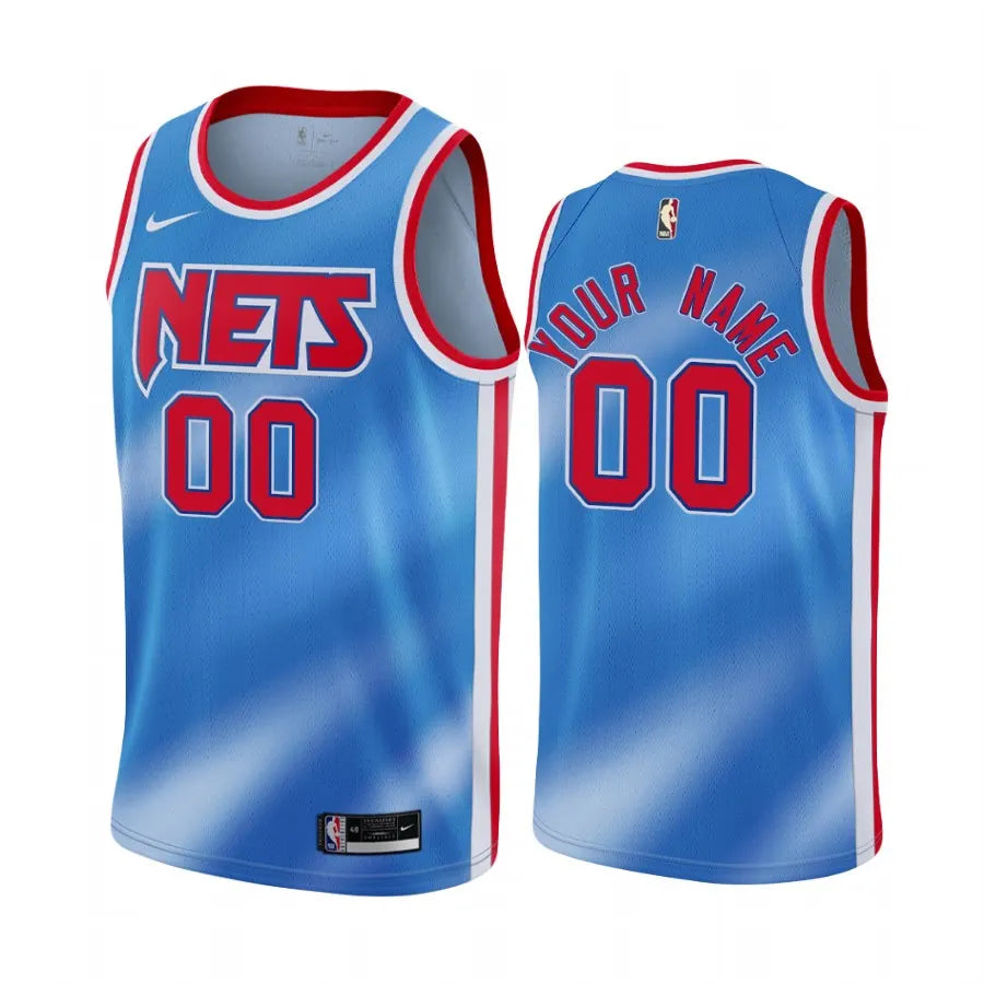 Nets Light Blue Custom Jersey