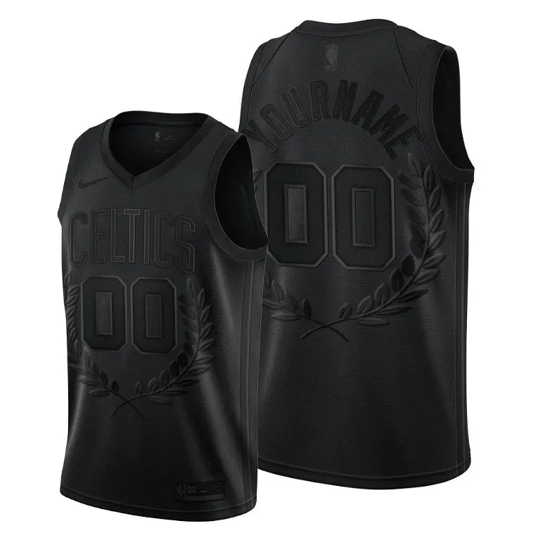 Celtics Blackout Custom Jersey