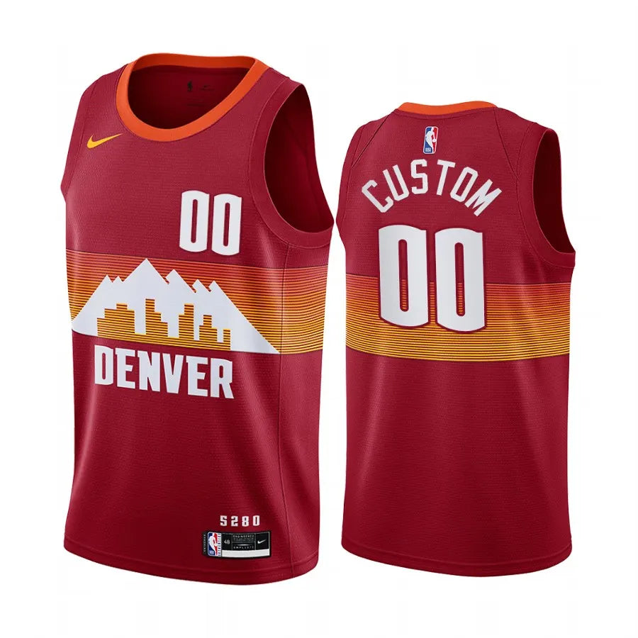 Nuggets Maroon Custom Jersey
