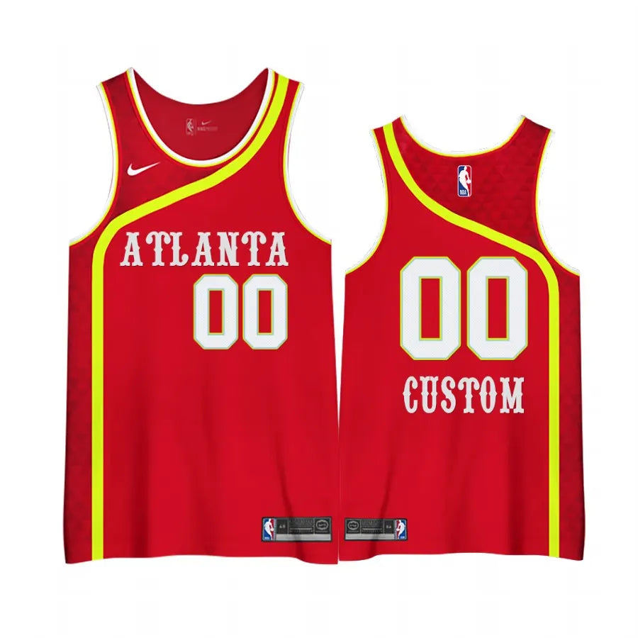 nike Atlanta Hawks Red Custom Jersey
