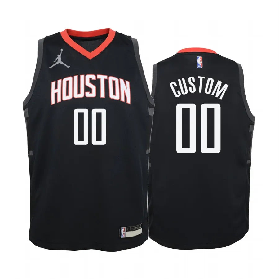 Jordan Rockets Black Custom Jersey houston
