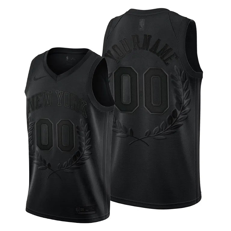 Knicks Black Custom Jersey nike