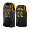 nike earned Lakers Black Custom Jersey