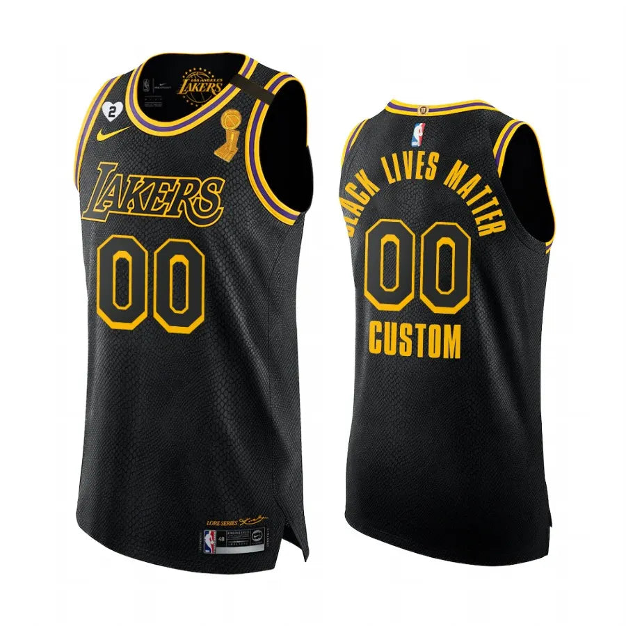 Lakers Black Custom Jersey nike