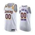 nike black Lakers White Custom Jersey