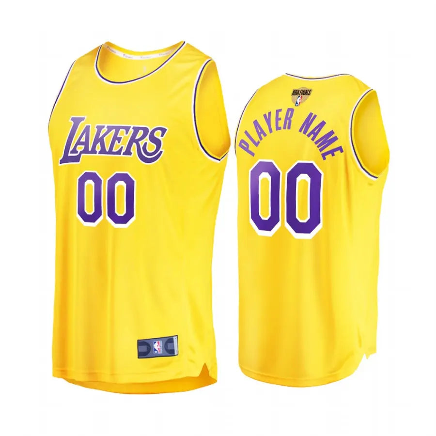 Lakers Yellow Custom Jersey