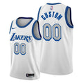 nike blue Lakers White Custom Jersey