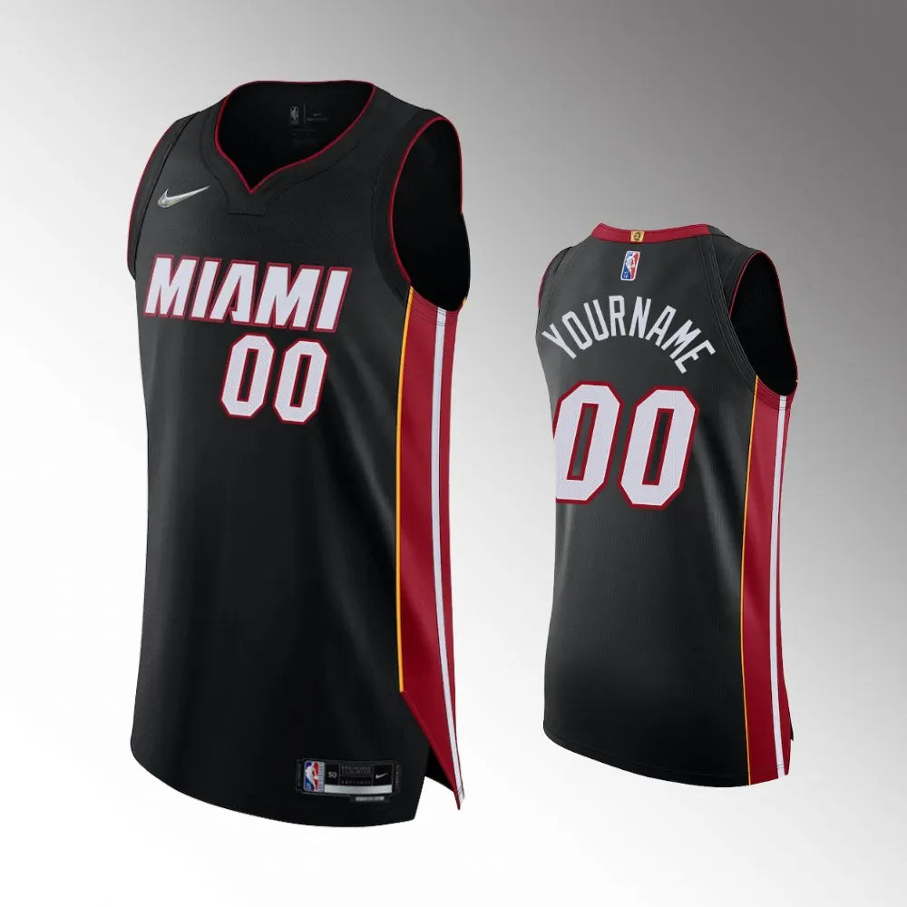 nike personalized Miami Heat Black Custom Jersey