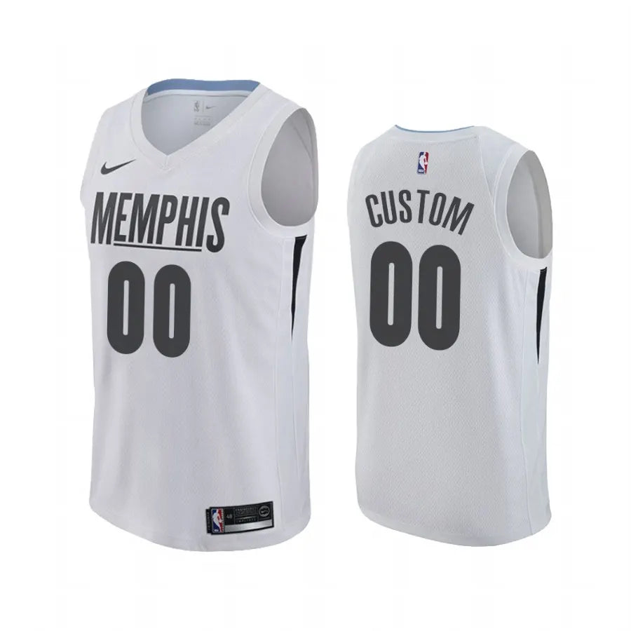 Grizzlies Custom White Jersey