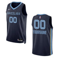 nike personalize Grizzlies Navy Custom Jersey
