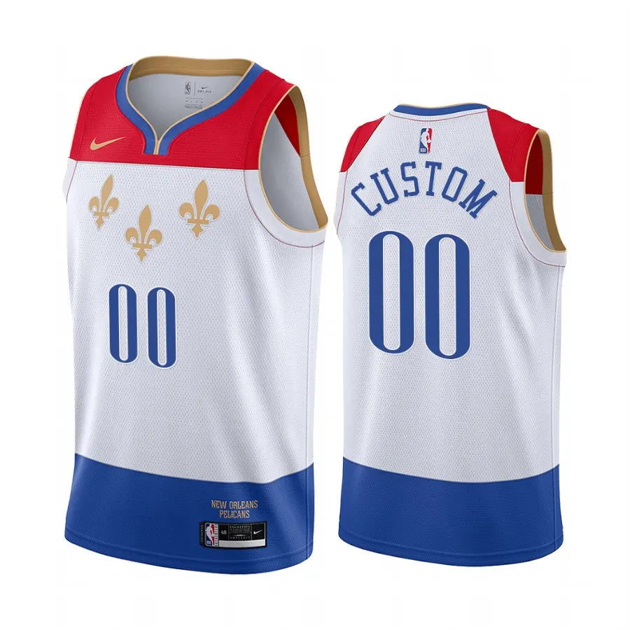 Custom Pelicans White Jersey