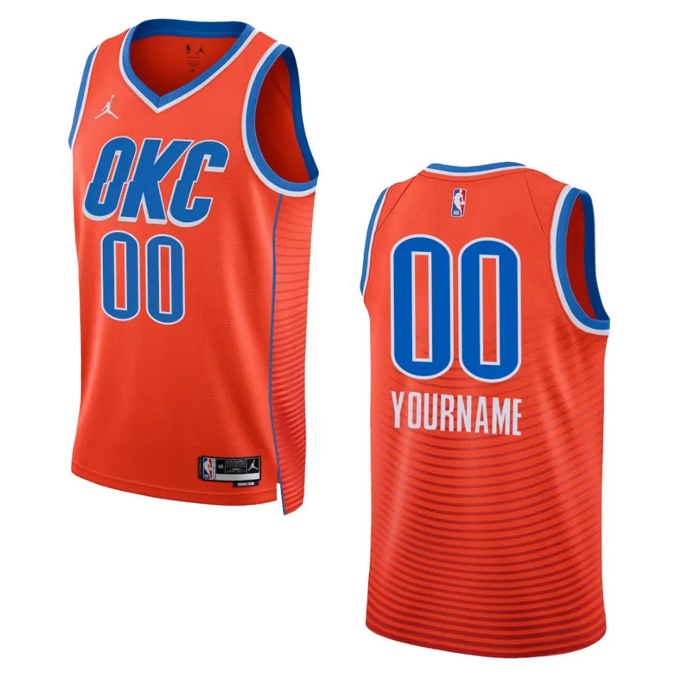 thunder Jordan OKC Orange Jersey