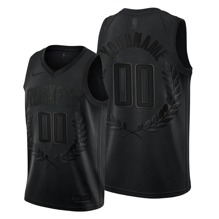 nike Rockets Black Custom Jersey