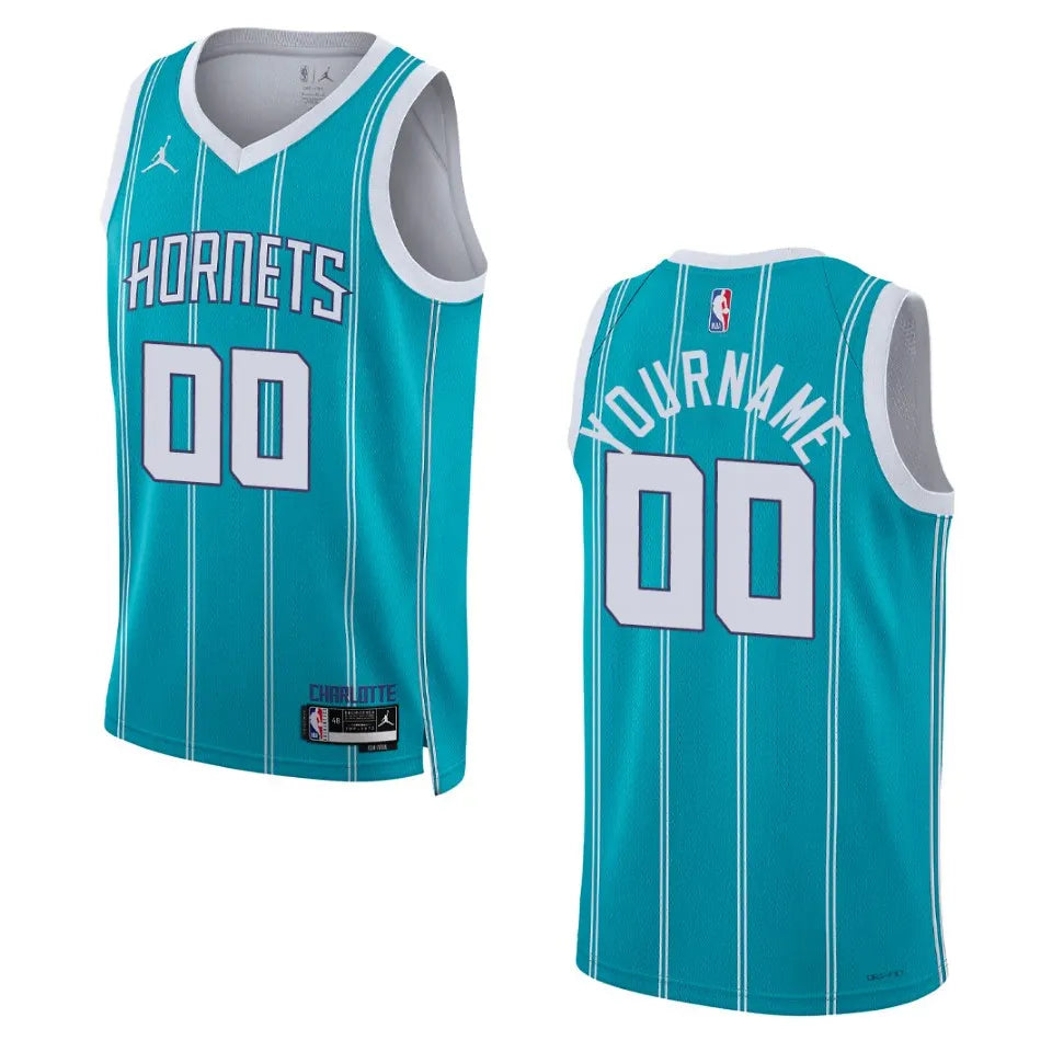 personalized Jordan Hornets Teal Custom Jersey