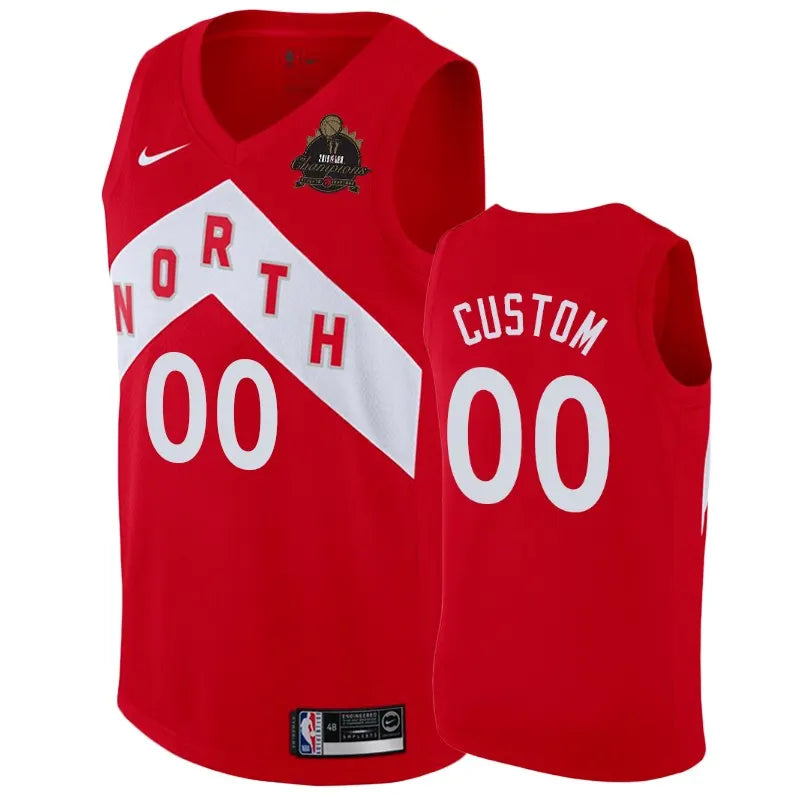 nike north Raptors Red Custom Jersey