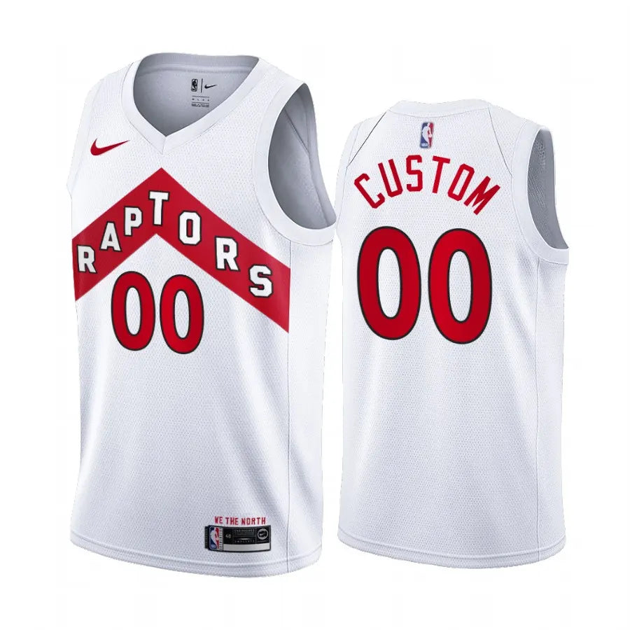nike personalized Raptors White Custom Jersey