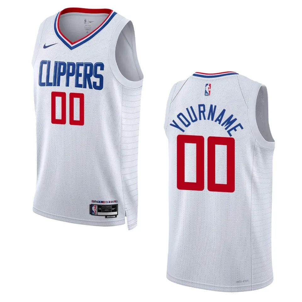 nike edition Clippers White Custom Jersey