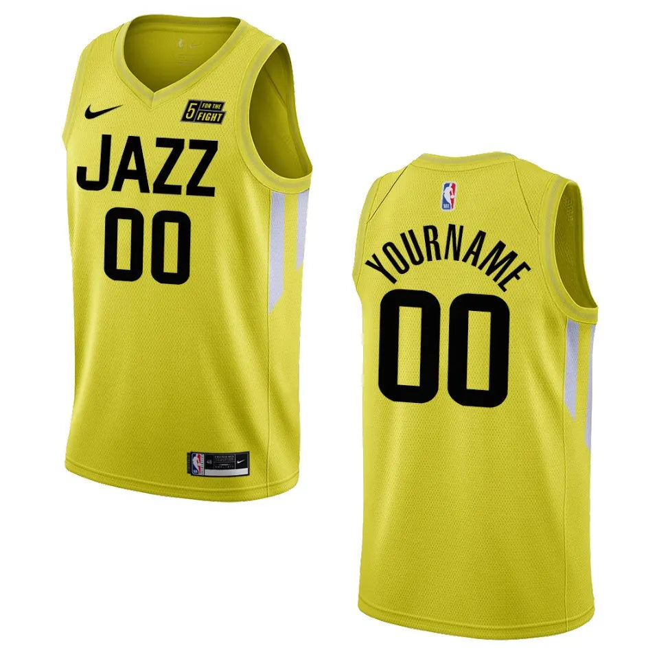 Jazz Yellow Custom Jersey nike