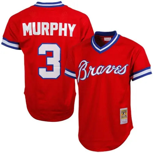Murphy #3 Braves Red Jersey