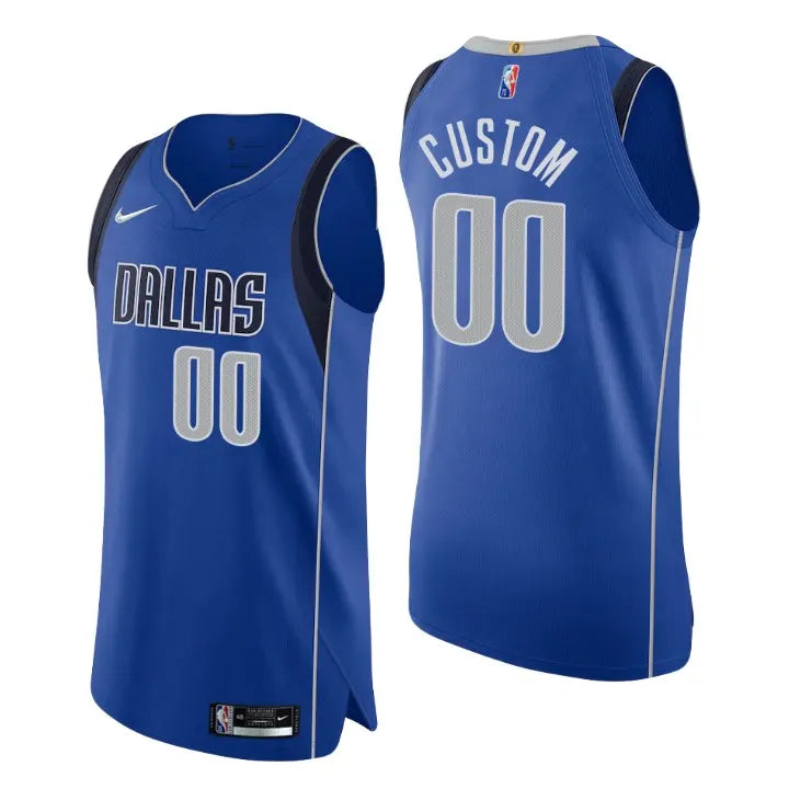 Mavericks Alternate Blue Custom Jersey