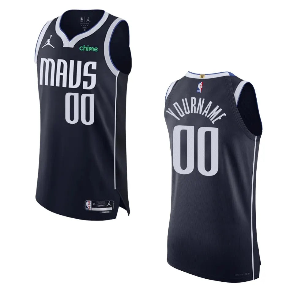 Custom Mavericks Navy Jersey