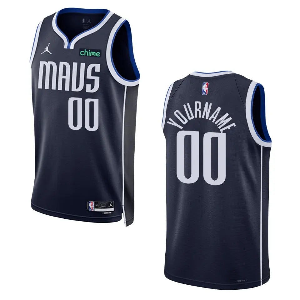jordan personalized Mavericks Navy Custom Jersey