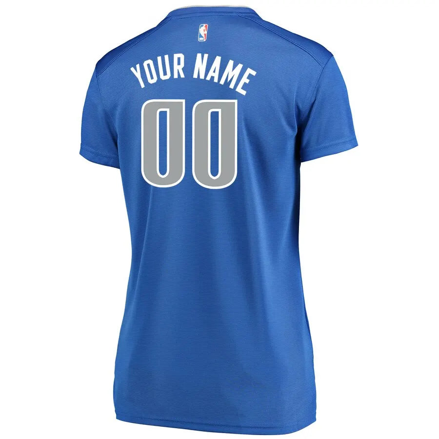 Mavericks Blue Custom Women's Jersey - Hình 3