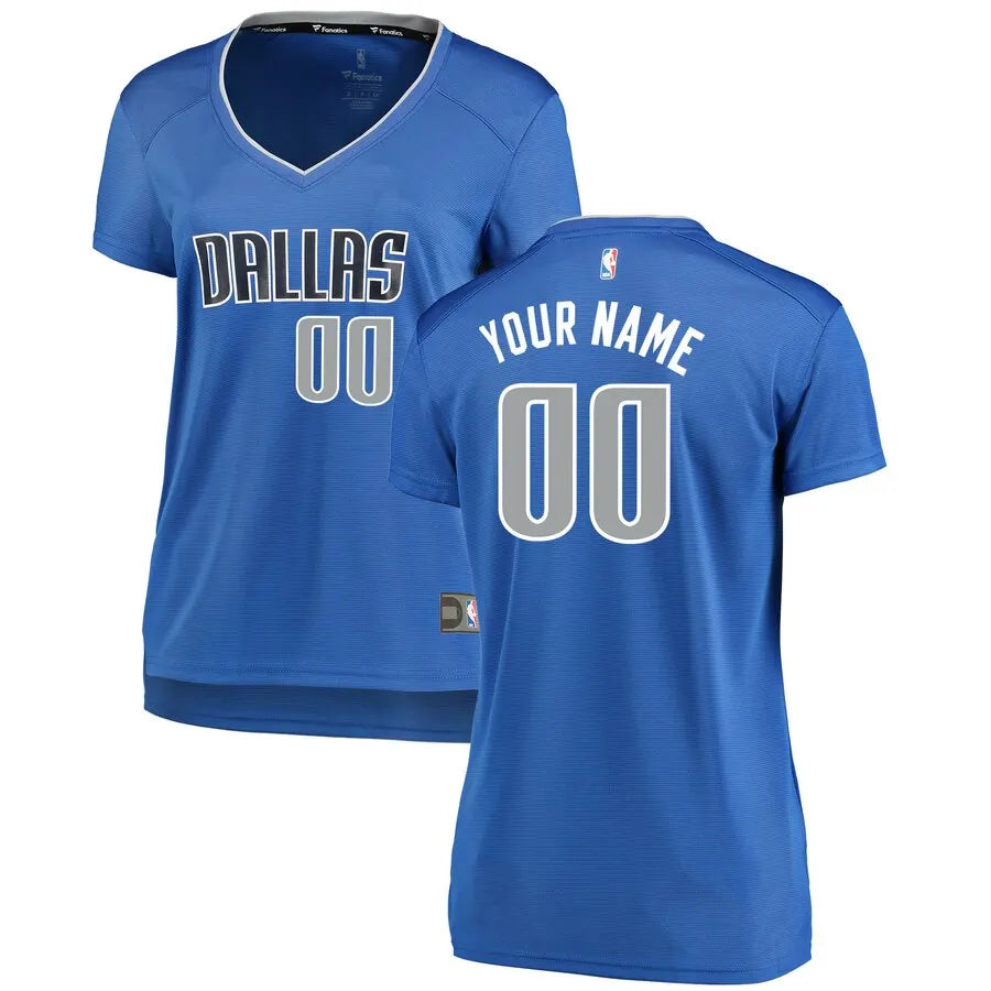 Mavericks Blue Custom Women's Jersey