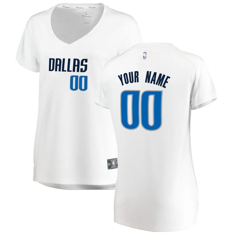 Mavericks White Custom Women's T-Shirt