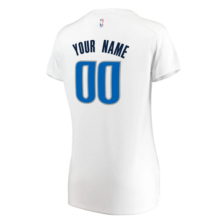 Mavericks White Custom Women's T-Shirt - Hình 3