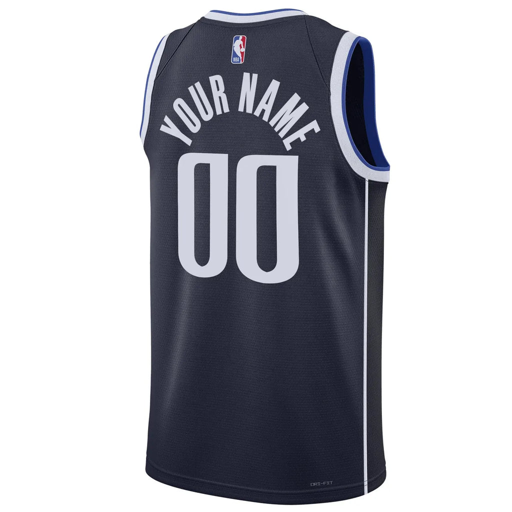personalized Jordan Mavericks Navy Custom Jersey - Hình 4