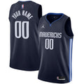 Mavericks Navy Custom Jersey jordan