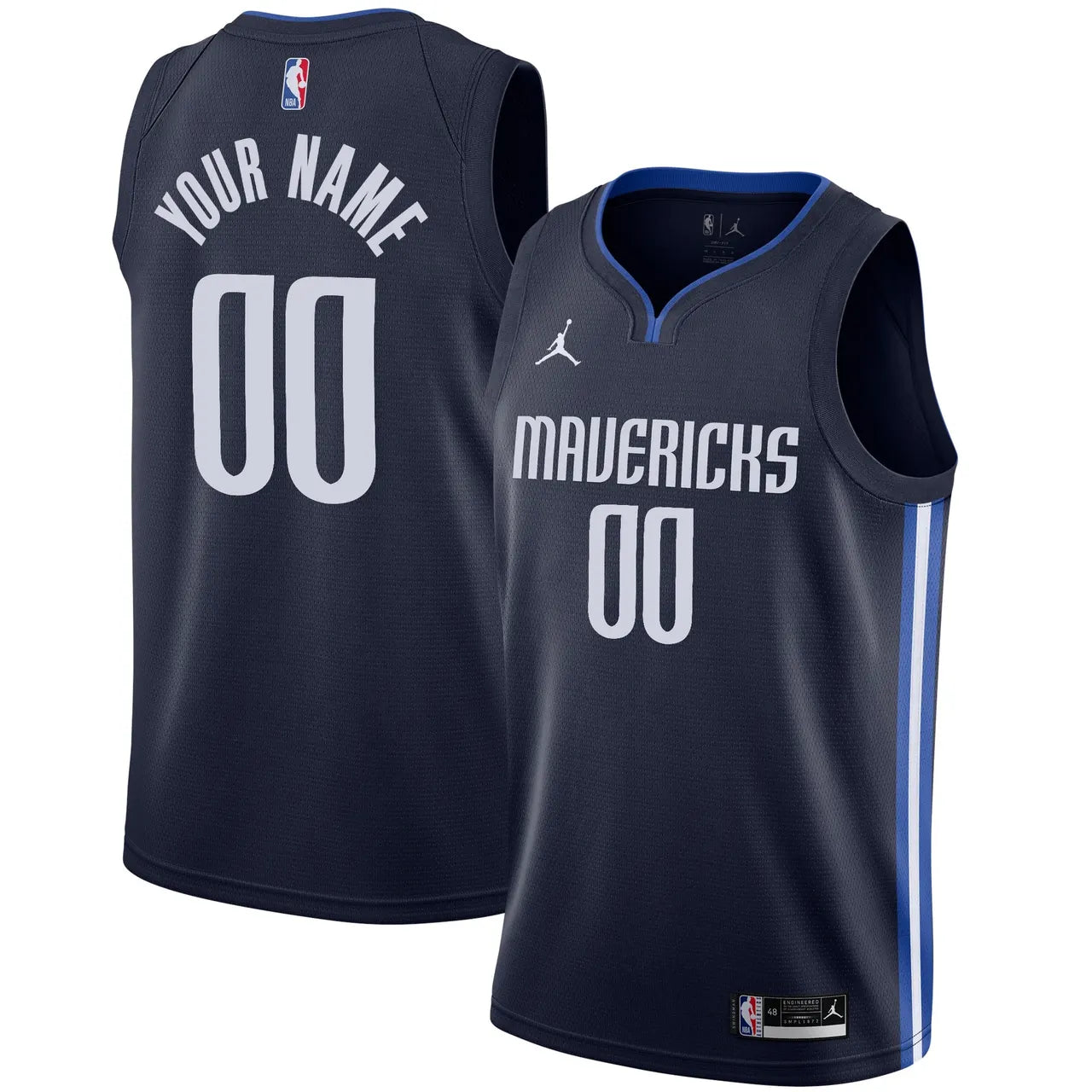 Mavericks Navy Custom Jersey jordan