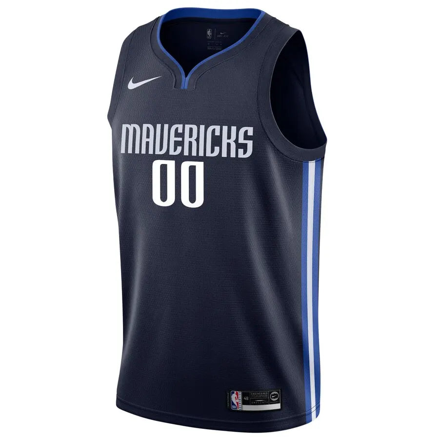 nike statement Mavericks Navy Custom Jersey - Hình 2