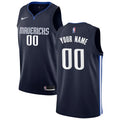 nike statement Mavericks Navy Custom Jersey