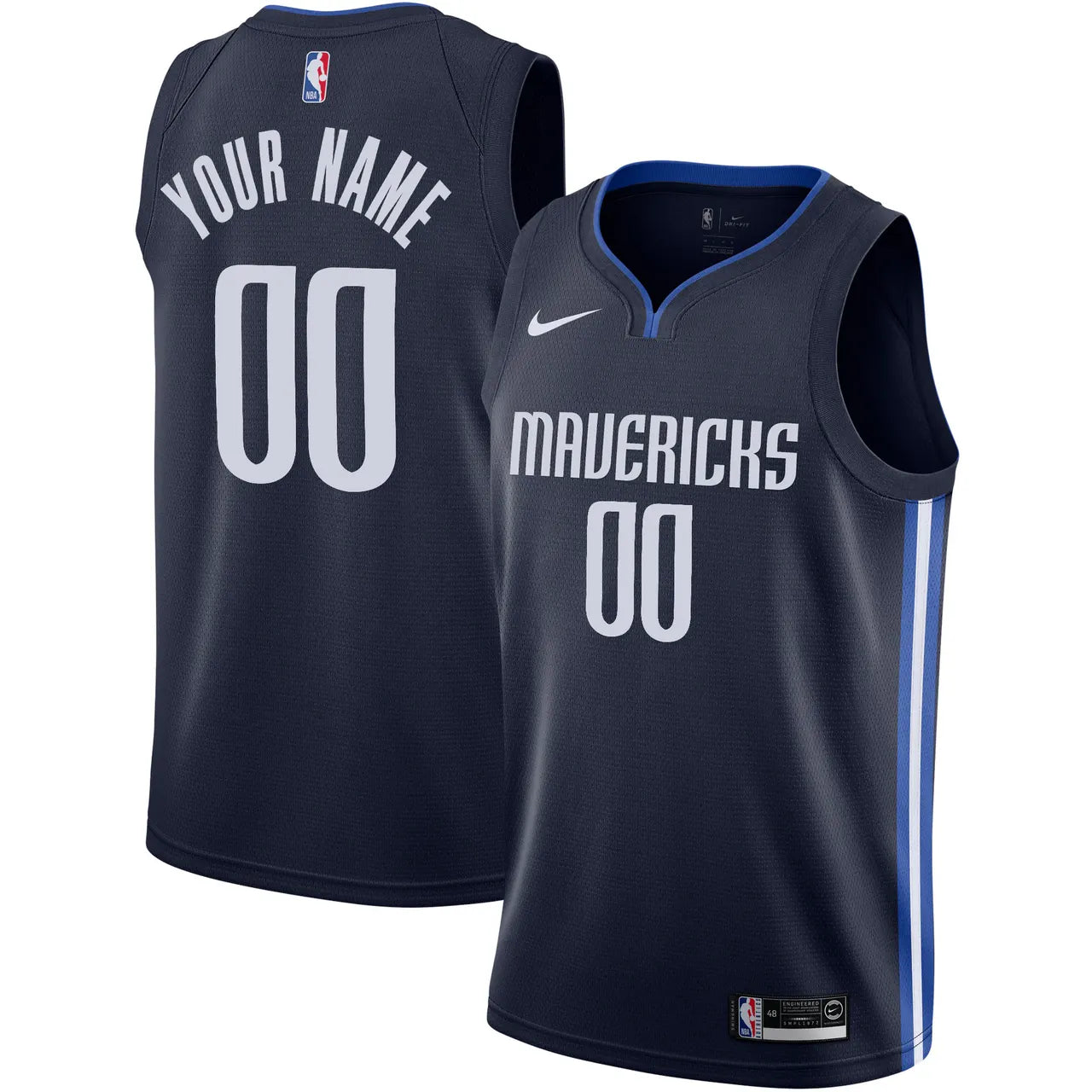 Mavericks Navy Custom Jersey nike