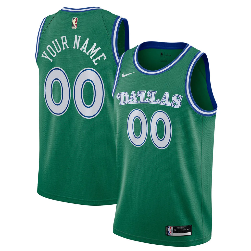 Dallas Mavericks Green Custom Jersey
